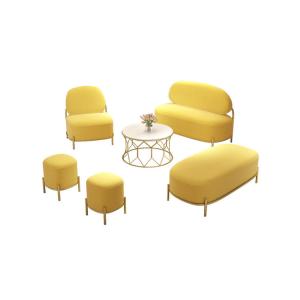 Quality Elegent Velvet Fabric Modern Living Room Sofa Set Scandinavian Style wholesale