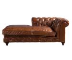 Vintage Leather Brown Chesterfield Sectional Sofa