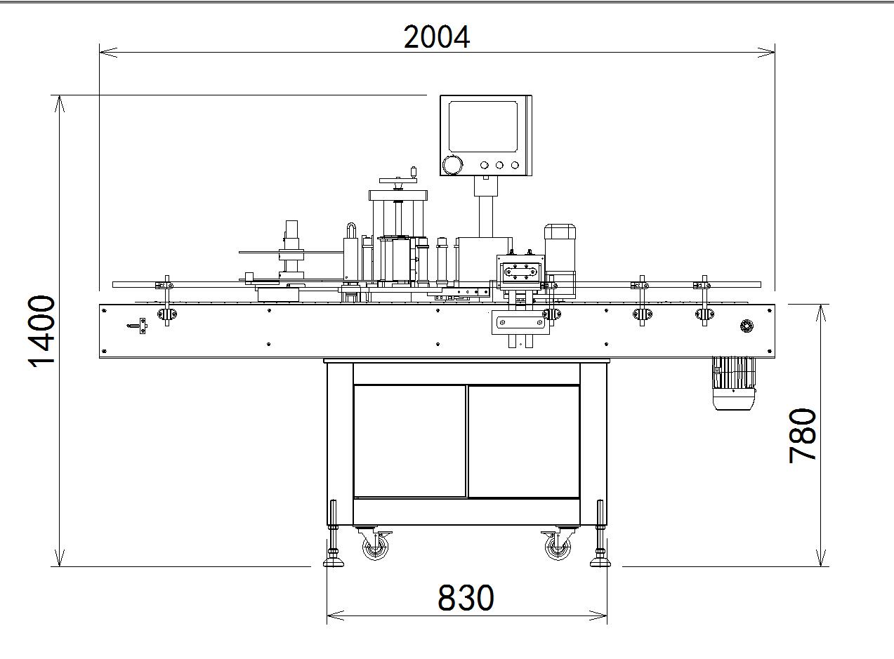 High Accuracy HMI Automatic Water Bottle Labeling Machine 0.7kw