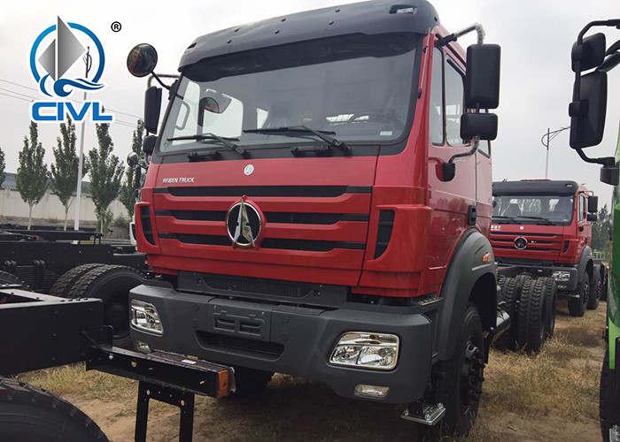 30 - 40 Ton BEIBEN Cargo Truck Chassis Weichai Engine Beiben 6x4 Tractor For Africa Market