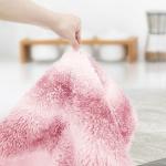 20x30 Multipurpose Plush Microfiber Shaggy Bath Mat Pink Color