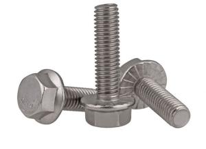 1/4-20x3/4  Serrated Polished Stainless Steel Flange Bolts Metric Thread 30mm 40mm 80mm