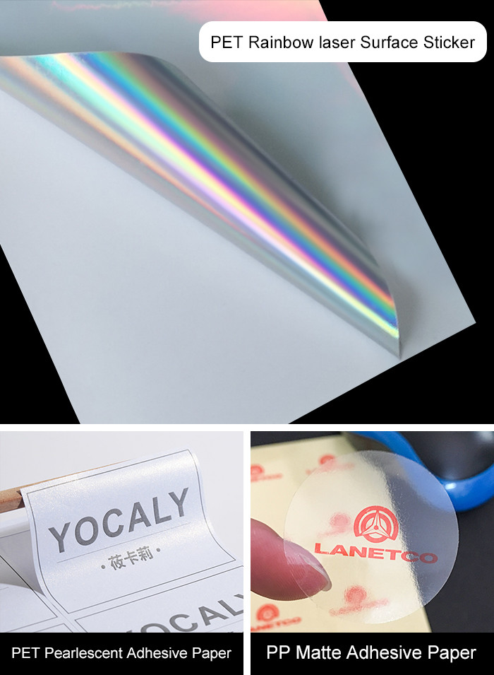 A3 29.7*42cm Glossy Photo Sticker Paper PET Pearly Surface High Definition