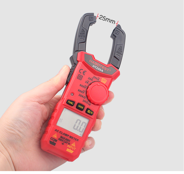 Manual Sound And Light Alarm 2000uF Digital Clamp Meters
