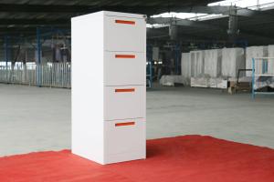 Quality vertical filing cabinet steel material 4 drawer,Powder coating,KD structure,white color wholesale