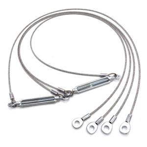 Quality Adjustable Knurled Nut Steel Cable Lanyard Without Coating Terminal Eyelet wholesale