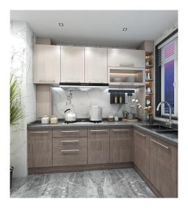 Quality Transform Your Apartment Kitchen with Italian Style Custom Waterproof Wooden Cabinets wholesale