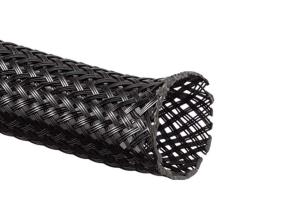 Quality Expandable Black Braided Nylon Sleeve Flexible Custom Diameter High Strength wholesale