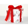 Buy cheap Cardboard Decorative Xmas Boxes / 4x4x4 White Gift Boxes With Ribbon Bow from wholesalers
