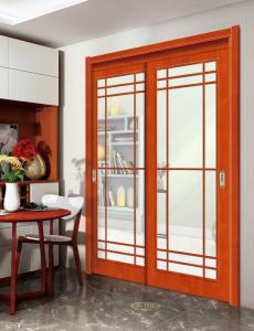 China Customized Sliding Open Door Solid Wood Glass Sliding Door Classic Interior Doors on sale
