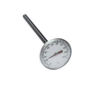 Quality 1&quot; 25MM SS Case Bimetal Stem Thermometer 100C Bimetal Temperature Gauge wholesale