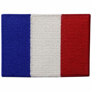 Quality France Embroidery Iron On Flag Patches Washable Custom Cloth Patches wholesale