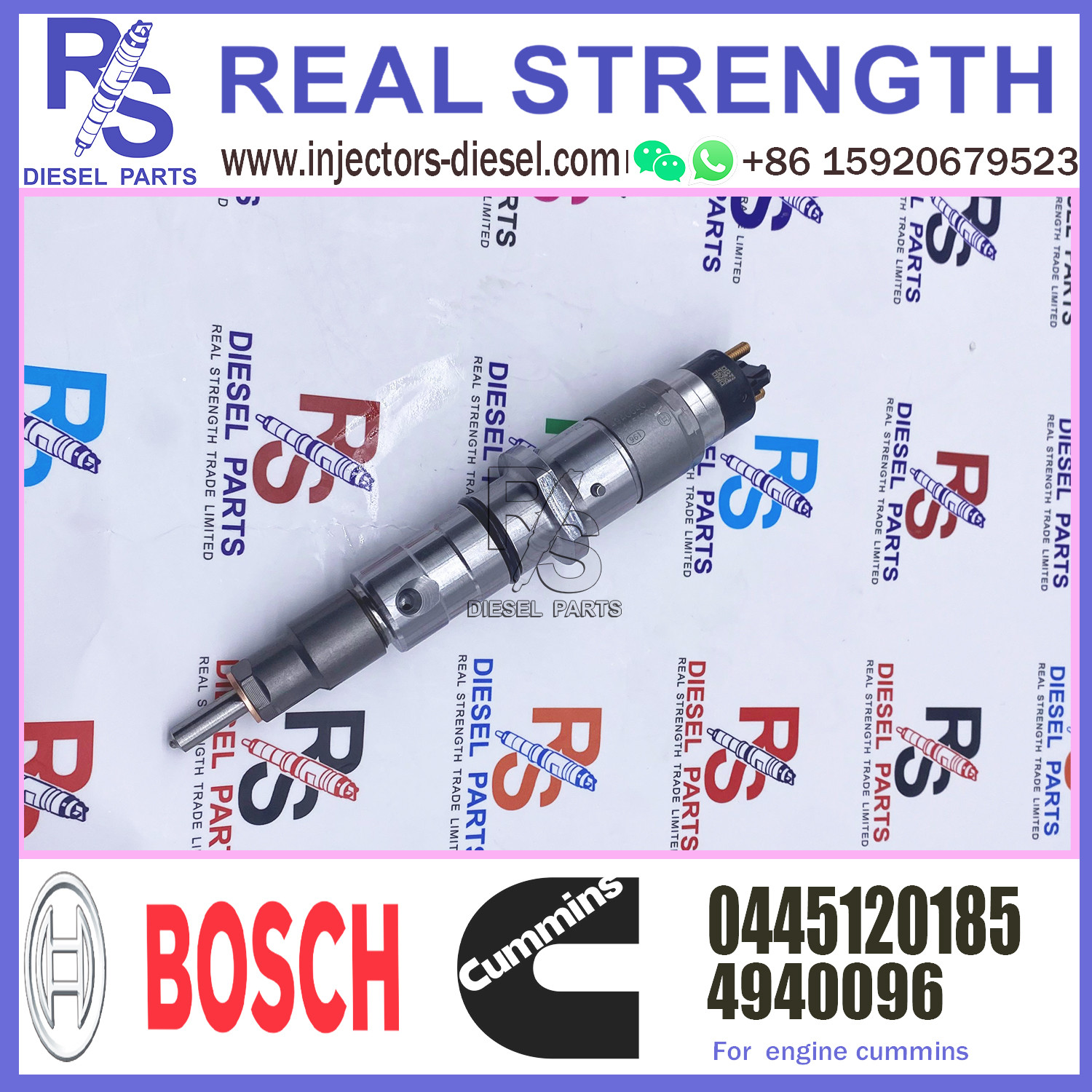 Hight Quality with Good Price OEM Truck Diesel Engine Common Rail Fuel Injectors 6PCS 4940095 4940096 0445120050 0445120