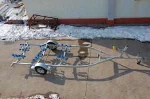 Quality Single Axle Galvanized Steel Boat Trailer 680 Cm 356 Kgs For Fiberglass Boats wholesale