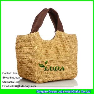 Quality LUDA classica soft women beach handbag crochet straw hobo handbag wholesale