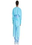 Long Sleeves Disposable Plastic Aprons , Blue Disposable Polyethylene Aprons