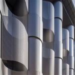 Custom Exterior Wall Building Facade Panels V Sharp Ventilated Aluminum Battens