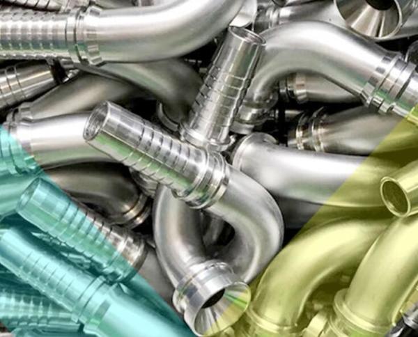 Galvanized Sheet Hydraulic Crimping Hose Fittings 90 Elbow Metric 24 Cone Seal