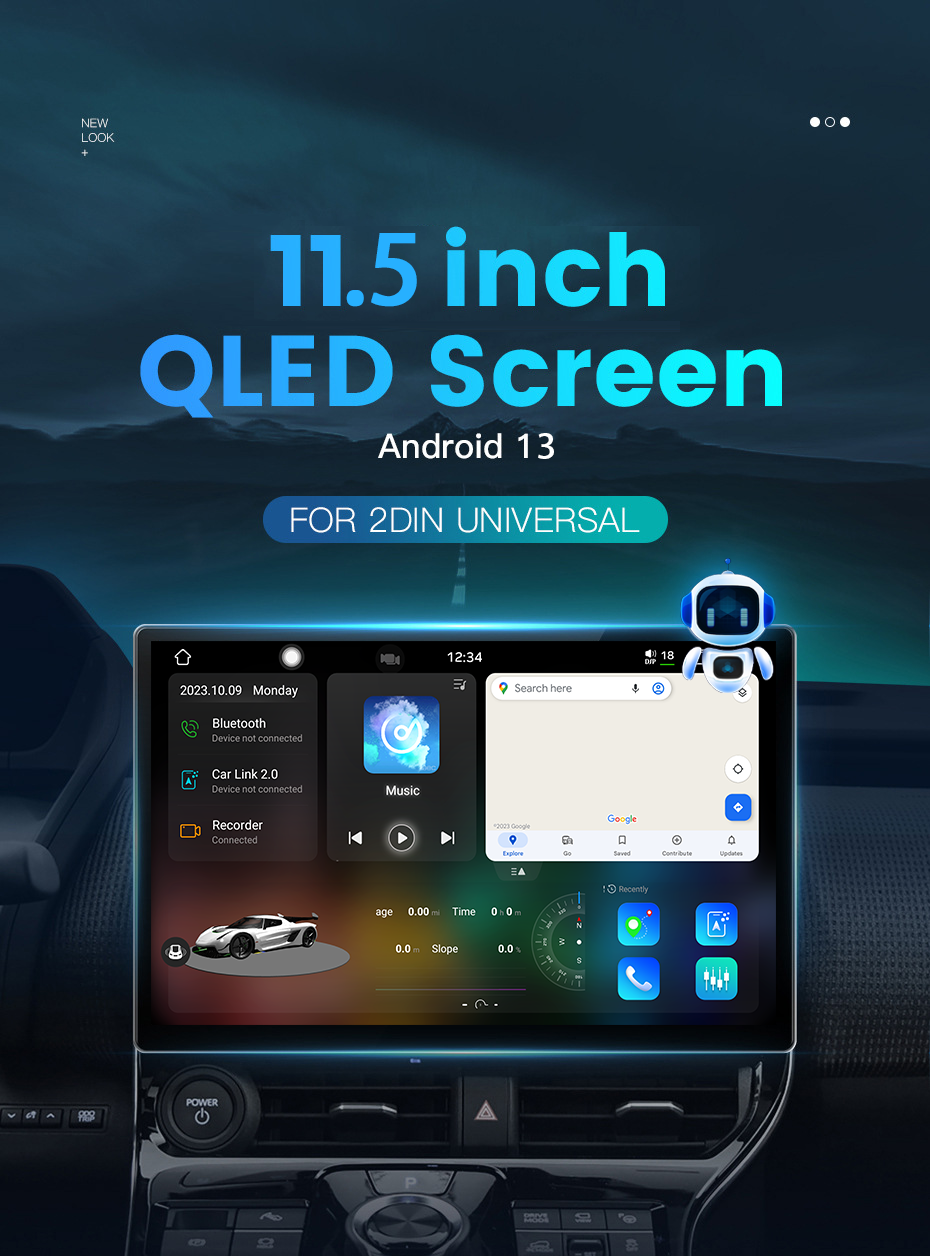 Universal Car Radio Android13 Car Player with 11.5inch QELD Screen and 8 Core TS10 Radio