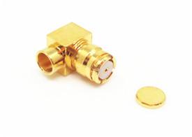 Quality SMP Female Socket Angled RF Coaxial Connector for Flexible Inner Conductor wholesale