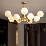 Glass Bubbles molecular chandelier copper living room lamp home restaurant