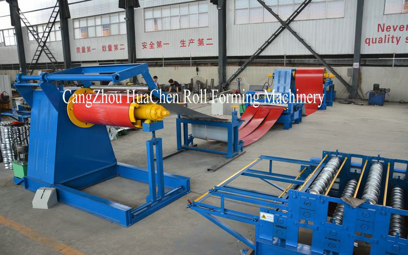 Slitting Line Hydraulic Recoiler With Coil Car Tension Stand Scrap Winder Device