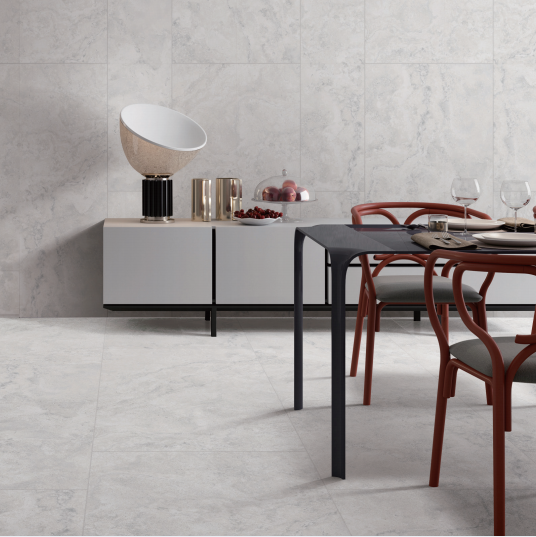 Travertine Look Non-Slip R11 600x600 Porcelain Floor Tiles in White for Outdoor Park