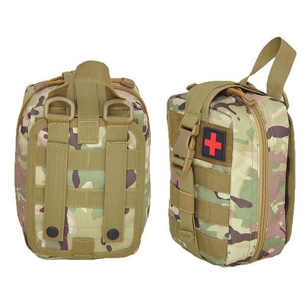 Military First Aid Pouch Bag, Military Chest Shoulder Backpack, Outdoor Emergency Survival Kit Quick Release Design