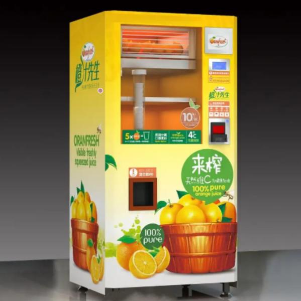350ml Orange Fresh Juice Vending Machine Commercial Coin Bill Credit Card