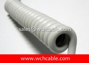 Quality 30V PUR Curly Cable UL20563 26AWG 1Pair OD3.6mm VW-1 Half-matt Black L=280mm wholesale