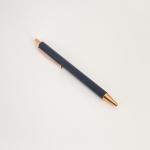 Press Type Business Office Pen Metal Ballpoint Pen With Spray Adhesive Process