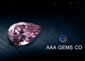 Quality Pear Cut Pink Colored Moissanite Loose Stones Middle Size 5mm x 7mm wholesale