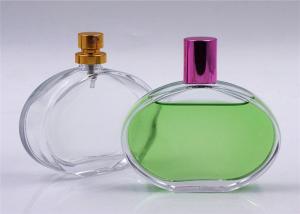 Quality Excellent Flat Round 50ml Empty Spray Glass Perfume Bottles For SGS Passed wholesale