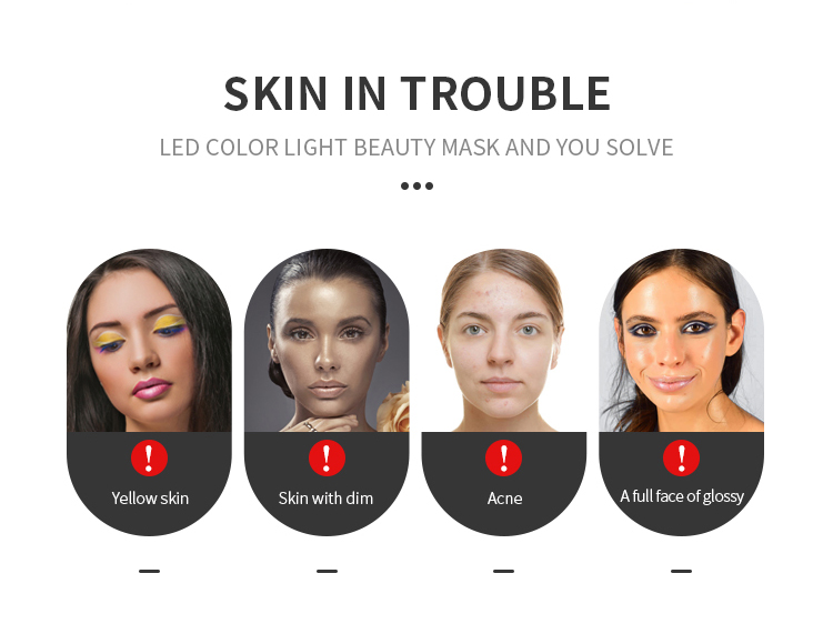 CE FDA Multifunction Photon Facial Beauty Mask For Yellow Dull Shiny Face