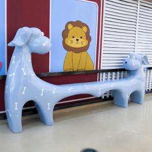 Quality Cute Puppy Shaped FRP Shopping Mall Leisure Chair Outdoor Waiting Chair wholesale