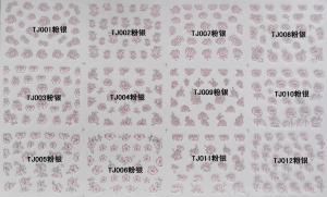 Quality Nail Art Stickers,Nail Art Decals, Water Slide Nail Stickers, TJ01-12 pink wholesale