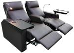 Leather Cinema Theater Sofa USB Modern Recliner Chair