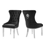 Modern 0.2CBM SS Dining Chairs Home Furniture Velvet Fabric Dining Chairs