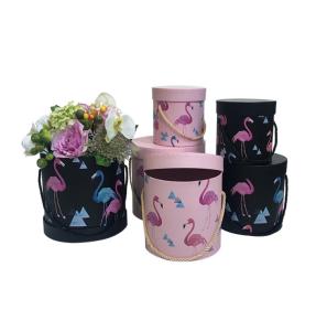 Quality Luxury Gift Box Packaging / Recycled Round Flower Box For Preserved Roses wholesale