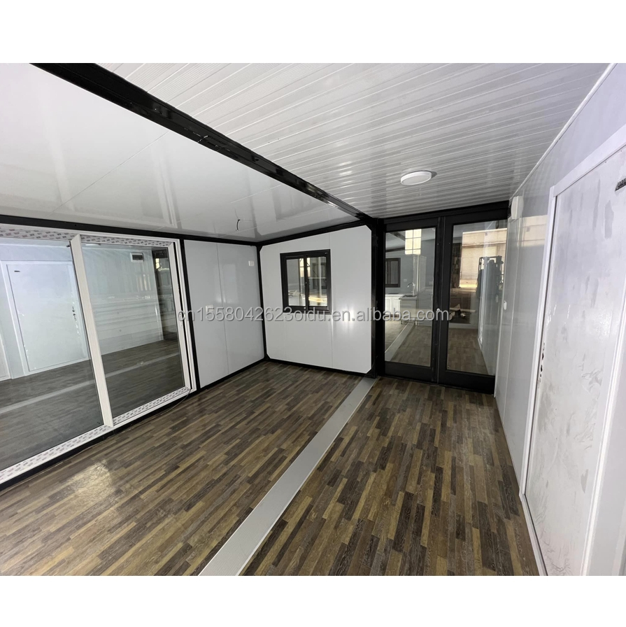 Fully-equipped 20FT Foldable Prefabricated Container House with 2 Bedrooms Aluminum Alloy Windows