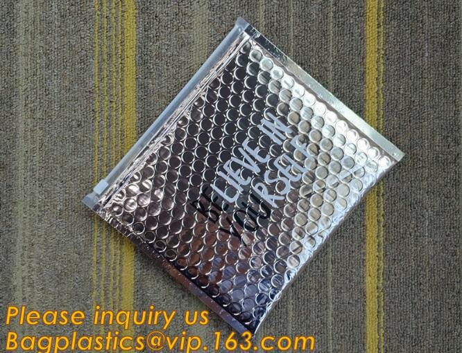 Cosmetic Pink Slider Padded Bag/Silver k Bag With Bubble,Padded Envelopes Cheap Aluminium Foil k Holographic