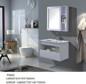 Quality Modern Bathroom Vanity Cabinets Furniture PVC Carcase Material Wall Mounted wholesale