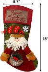Christmas Stocking Classic Large Stockings Santa, Snowman, Reindeer Xmas