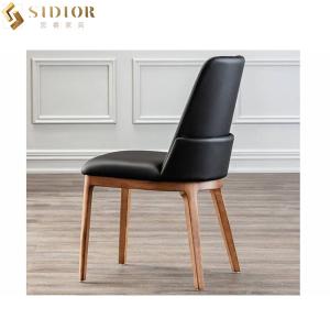 Quality 0.18 CBM Black Faux Leather Dining Chairs wholesale