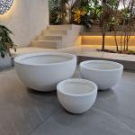 Fiber Clay Planters For Garden Durable And Modern Design