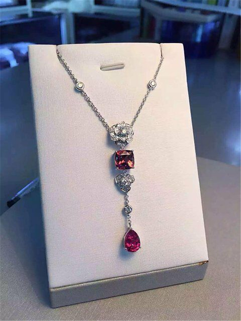 Luxury jewe factory rose series necklace gold diamond 18k gold white gold yellow gold rose gold diamond necklace