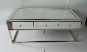 Quality Modern Glass Mirror Coffee Table With Durable Stainless Steel Base / Legs wholesale