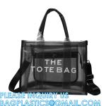 Wholesale Summer Clear Mesh PVC Beach Bags Transparent Design Tote Bags Women