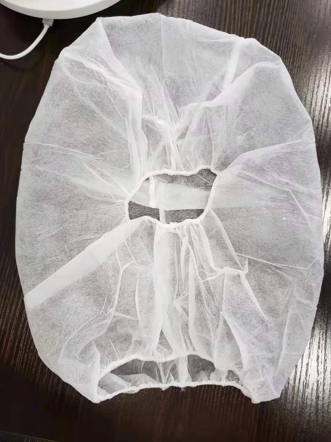 Factory supply Disposable face hood cover pp non-woven disposable space caps used in Hospital Food Industry