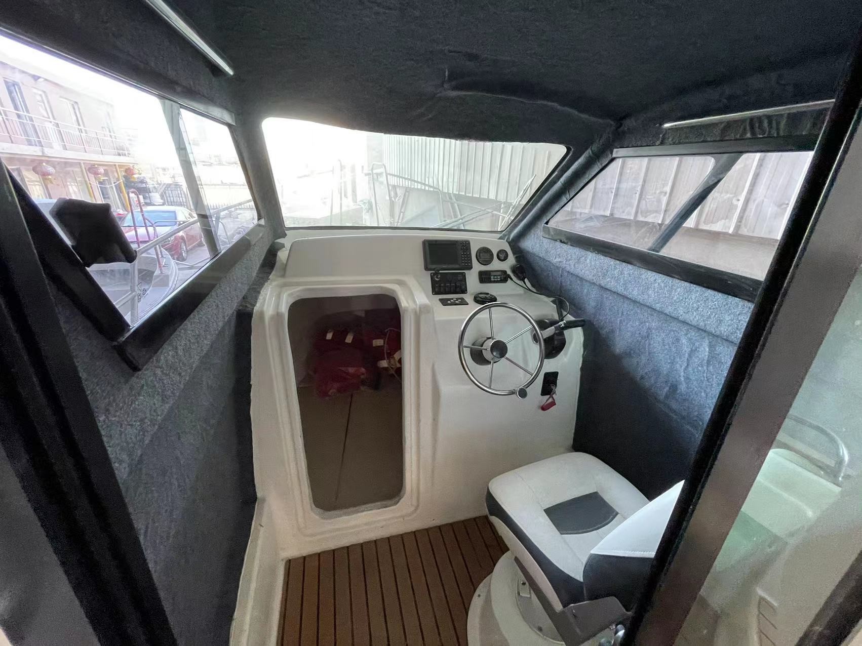 2023 7.6m long fiberglass fishing yacht with cabin on sea for water fun